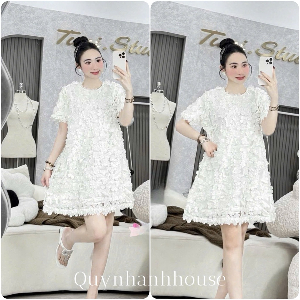 (NH CLOTHING)Váy suông Quynhanhhouse Váy đính hoa M11655 sm
