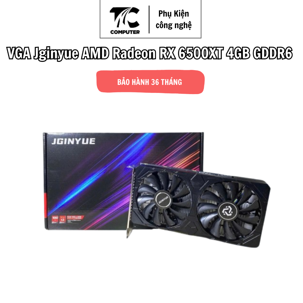 VGA Jginyue AMD Radeon RX 6500XT 4GB GDDR6 64 bit – Card Màn Hình Chơi Game