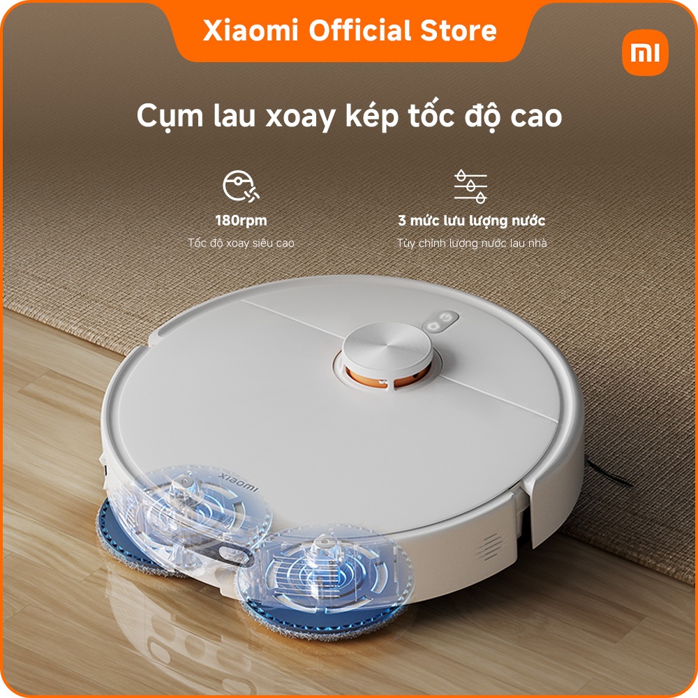 Robot hút bụi Xiaomi H50| Điều khiển thông minh| Lực hút mạnh 10,000 Pa| Lau xoay tốc độ cao | BigBuy360 - bigbuy360.vn