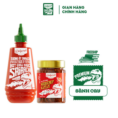 Combo: Tương Ớt Sriracha (530g) + Sa Tế Tôm Dellycook (220g)