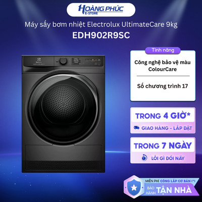 Máy Sấy Bơm Nhiệt Electrolux Ultimatecare 9kg EDH902R9SC {Ship HCM 0Đ}