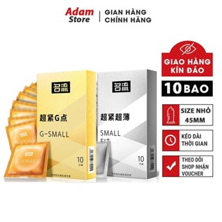 Bao cao su size nhỏ 45mm SMALL XS, bcs gai siêu mỏng chống xuất tinh sớm kéo dài thời gian quan hệ