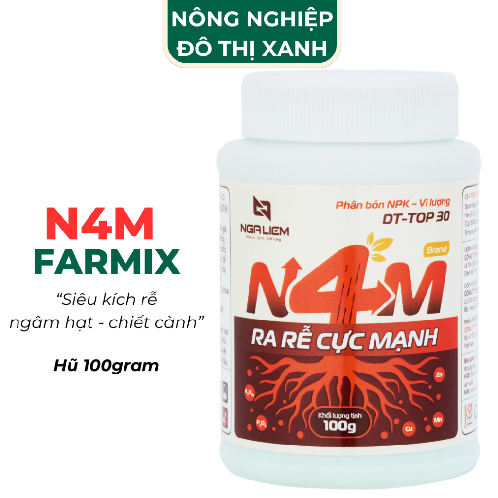 N4M Farmix 100gram – Siêu Kích Rễ, Ngâm Hạt, Giâm Chiết Cành Hiệu Quả
