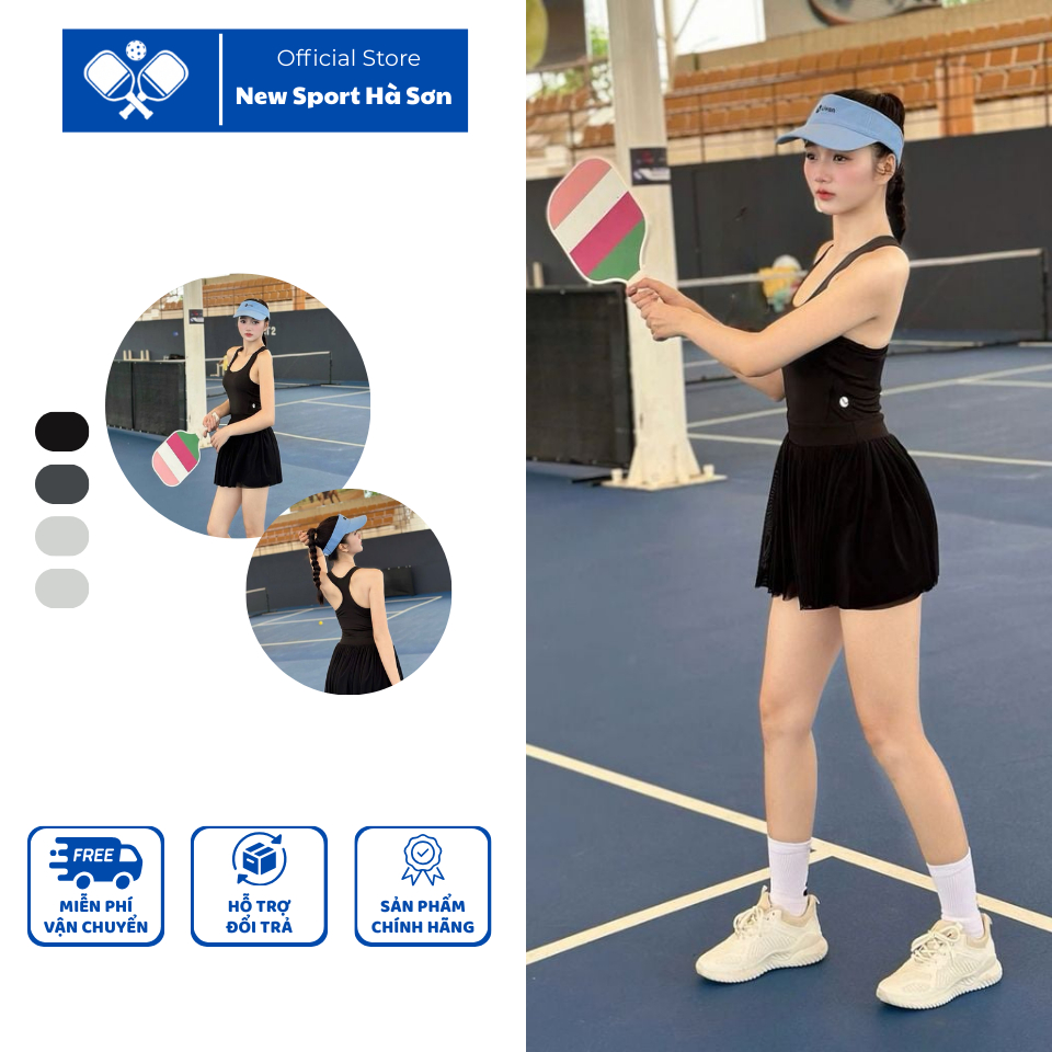 Váy thể thao nữ Livan LV25S04F404 tối giản, tôn dáng