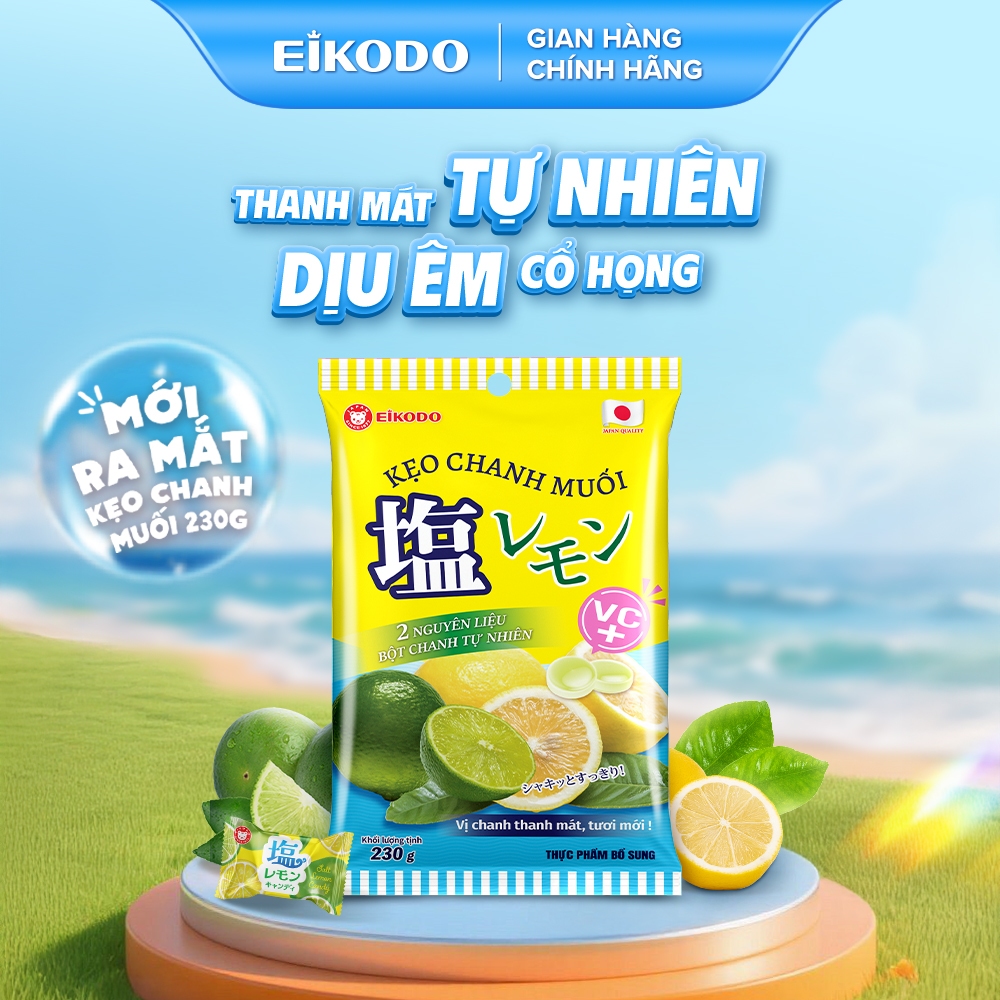 Kẹo Chanh Muối 230g Bổ sung Vitamin C EIKODO SINCE 1877
