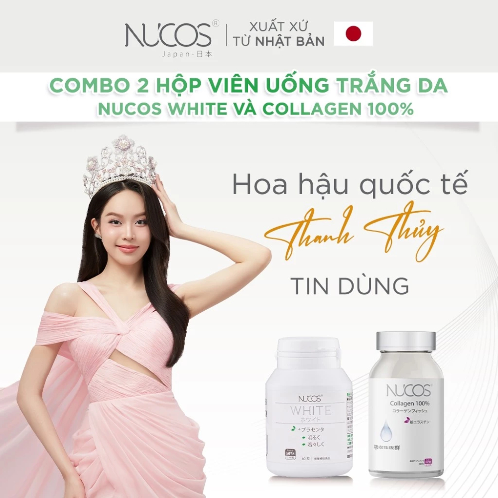 TPBVSK Viên Uống Trắng Da Nucos White Hỗ Trợ Sáng Da Mờ Thâm Nám  [Hộpx60 viên]