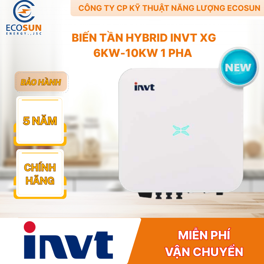 Inverter INVT XG6KTL / XG10KTL, Biến tần  Hybrid INVT 6kW 10kW 1 Pha