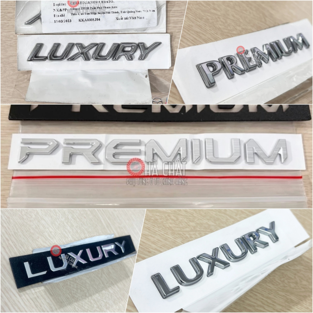 Logo chữ nổi PREMIUM LUXURY cho các dòng xe MAZDA 2, 3, 6, CX5, CX8, CX9 ... 🚘 Chính hãng THACO - MA