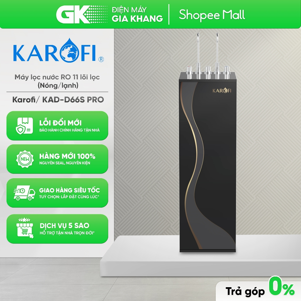 KAD-D66S PRO - Máy Lọc Nước Ro Nóng Lạnh Karofi KAD-D66S PRO [Freeship HCM]
