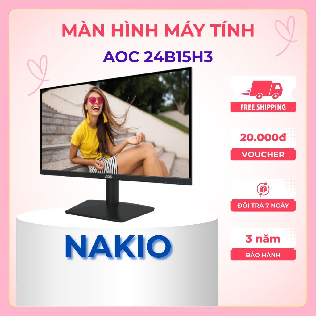Màn Hình Máy Tính AOC 24B15H3 ( 24inch - FullHD - IPS - 120Hz - 4ms ) - Bảo hành chính hãng 36 tháng