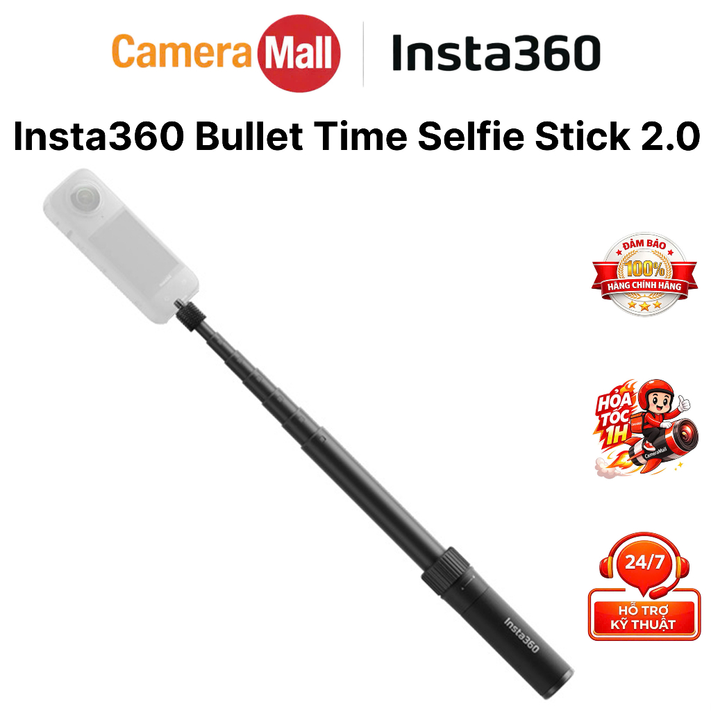Gậy cầm tay kèm chân xoay - Insta360 Bullet Time Selfie Stick 2.0