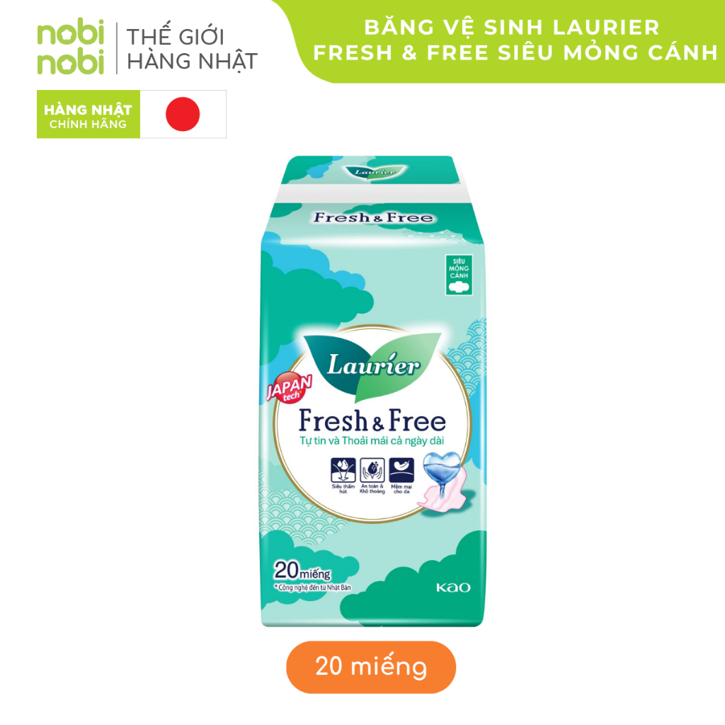 BVS Laurier Fresh&Free Siêu Mỏng Siêu Thấm