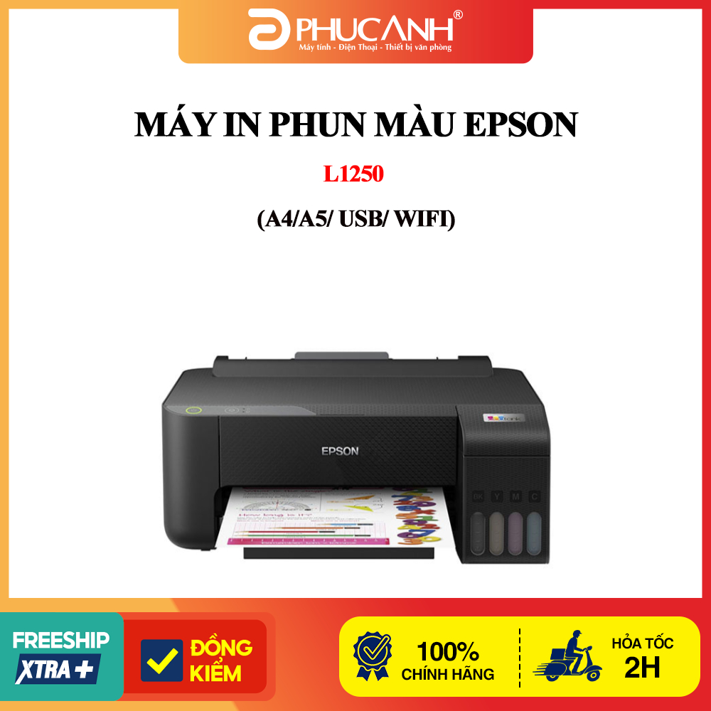 Máy in phun màu Epson L1250 (A4/A5/ USB/ WIFI)