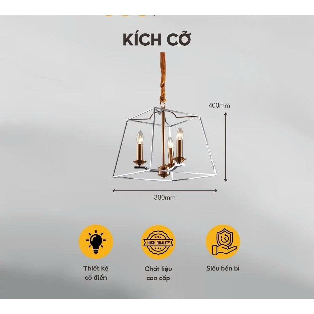 Đèn Thả Đồng TD11 355 Decor Lighting Bóng E14 (chưa gồm bóng)