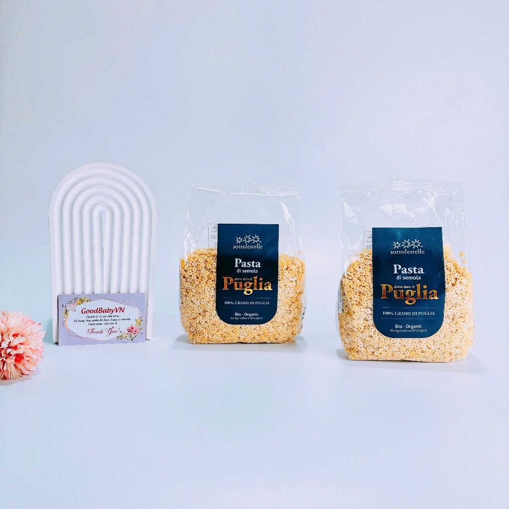 Nui sao hữu cơ Pasta cho bé ăn dặm, Nui sao organic Sottelestelle 500g - Goodbabyvn