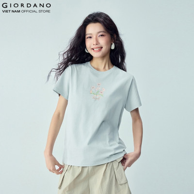 [Online Exclusive] GIORDANO Áo Thun Nữ Ngắn Tay In Hình 5396386