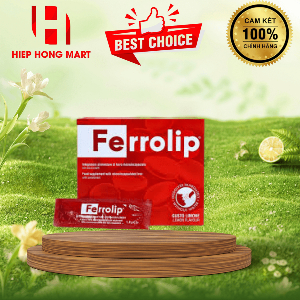 Sắt Ferrolip Cho Bà Bầu - Hỗ Trợ Giảm Nguy Cơ Thiếu Máu, Thiếu Sắt (Hộp 20 Gói)