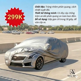 Bạt Phủ Xe Ô Tô Cao Cấp Dù Oxford 3 Lớp Tráng Bạc – Bạt Che Nắng Ô Tô, Phủ Toàn Xe Chống Nóng, Chống Xước, Chống Cháy
