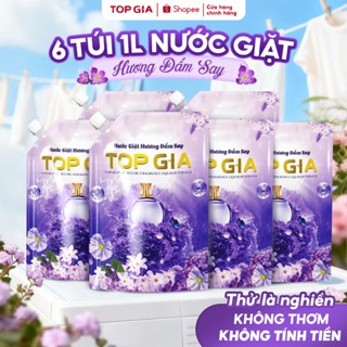 Nước Giặt TOPGIA Hương Lavender, Hoa Hồng Dịu Nhẹ An Toàn Cho Da Lưu Hương 72H Tẩy Sạch Vết Bẩn
