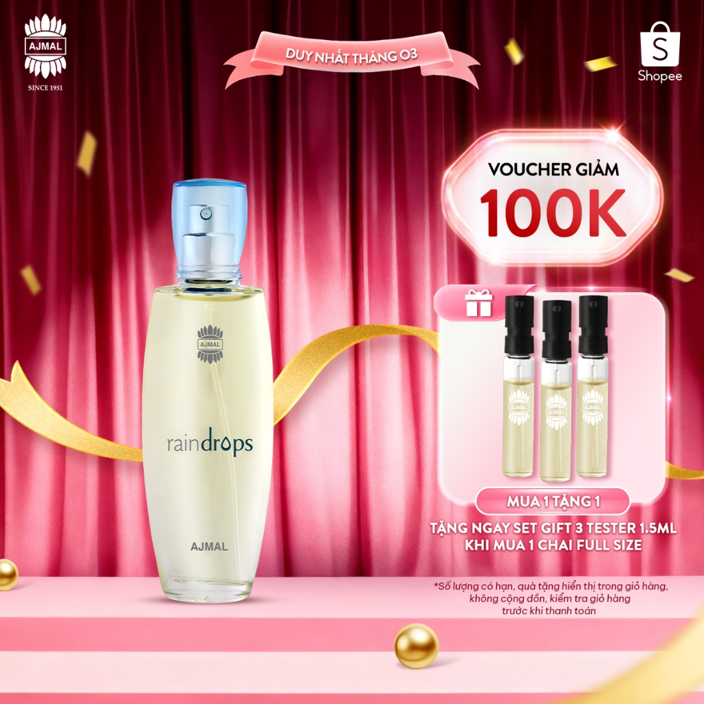Nước hoa Dubai AJMAL Raindrops Eau De Parfum | 50 ML