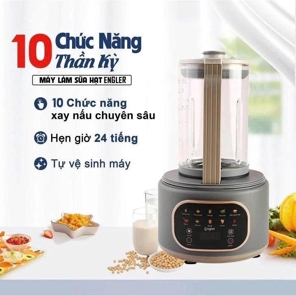 MÁY XAY SỮA HẠT CHỐNG ỒN ENGLER ĐỨC 1.5 LÍT - 10 chức năng