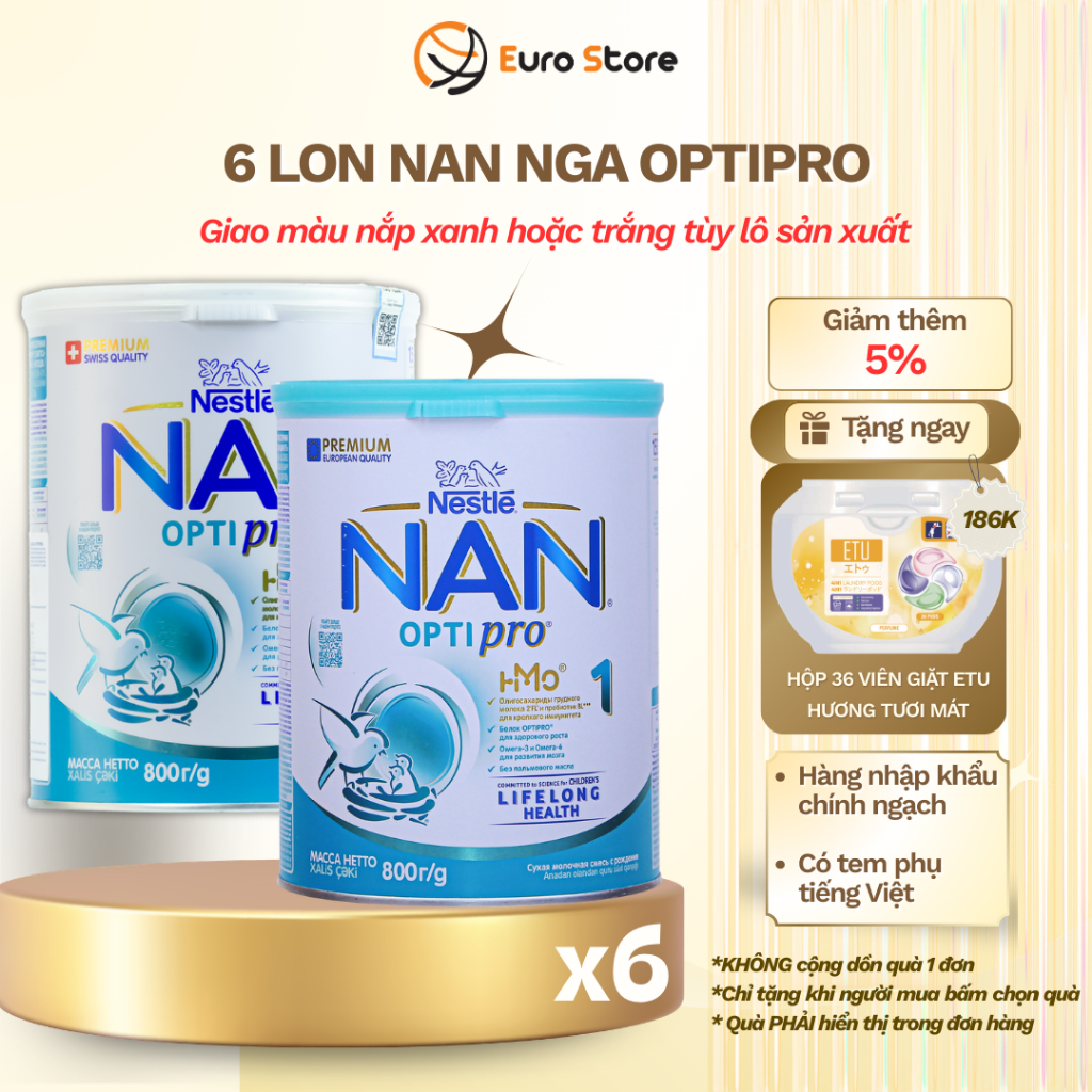 [COMBO 6 LON] Sữa Nan Nga HMO Optipro 1 Mamako - Euro Store