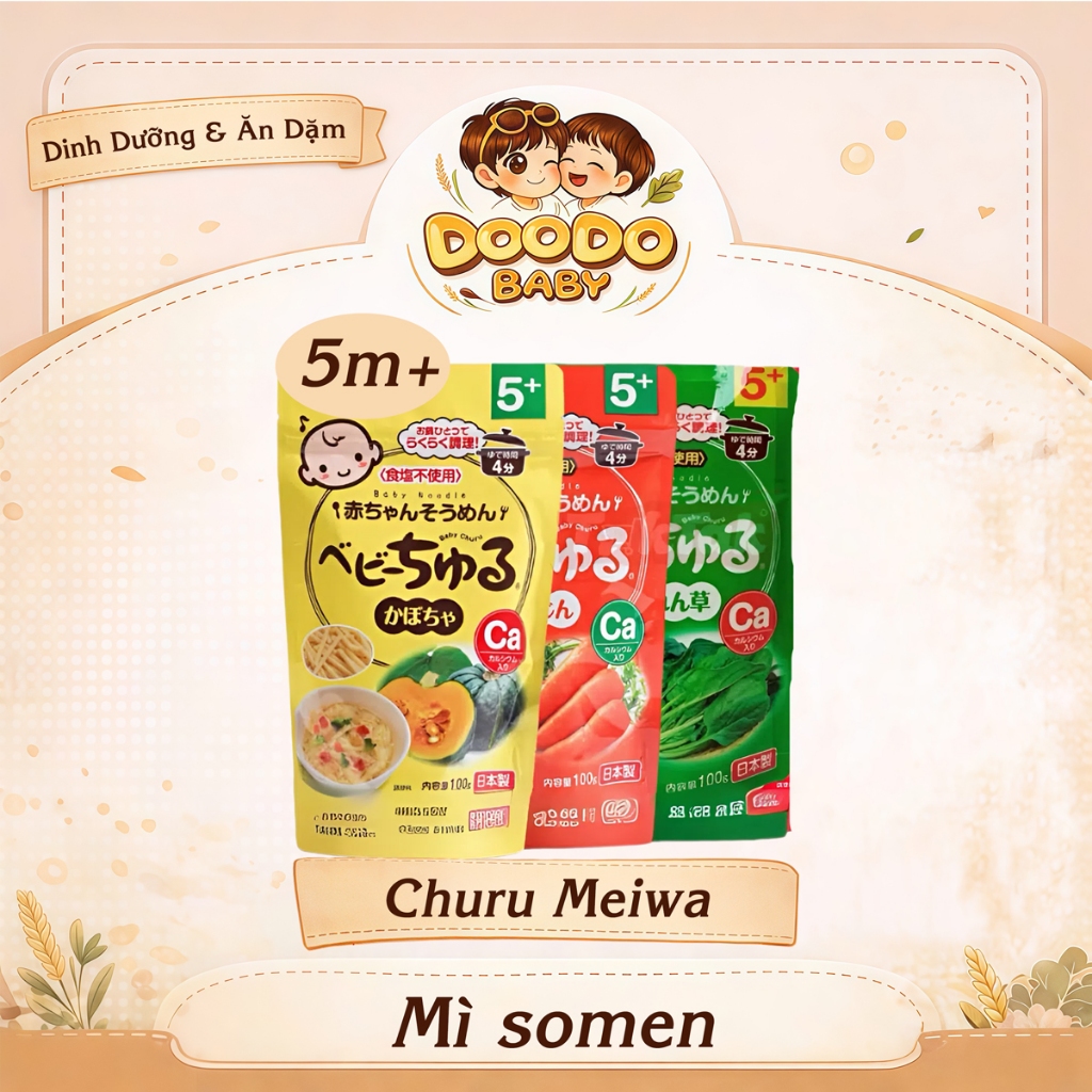 Mì Somen Tách Muối Churu Meiwa Ăn Dặm Cho Bé (100g)