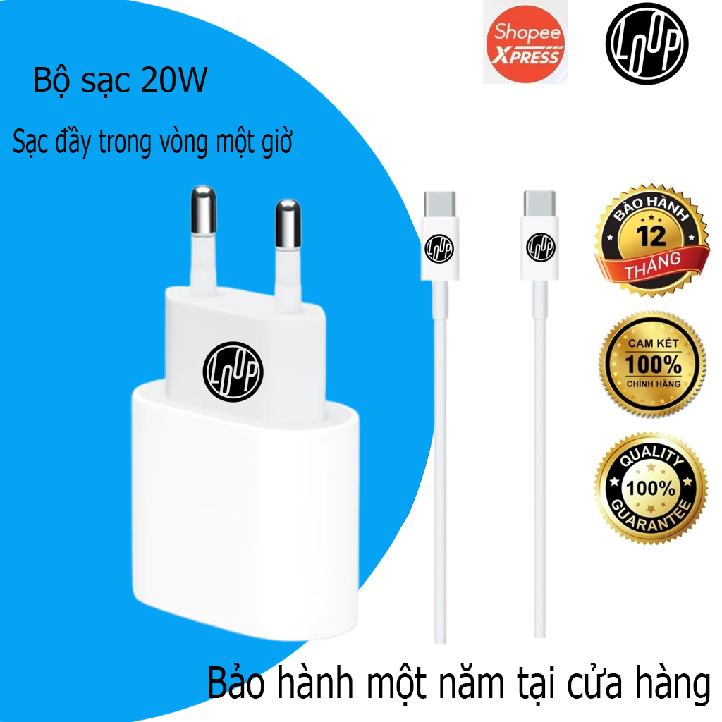 Sạc nhanh PD 20W, không bị quá nhiệt, bảo hành 12 tháng tại cửa hàng.