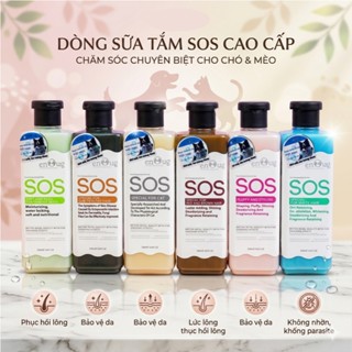 Sữa tắm Enoug SOS cho chó, sữa tắm SOS chó thơm lâu ngừa ve rận dưỡng mượt lông 530ml