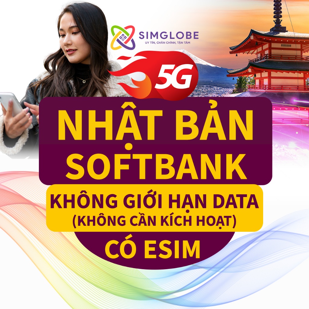 [BẢO HÀNH 1 ĐỔI 1] SIM DU LỊCH NHẬT BẢN 3 - 30 NGÀY - KHÔNG GIỚI HẠN - KHÔNG CẦN KÍCH HOẠT - CÓ ESIM