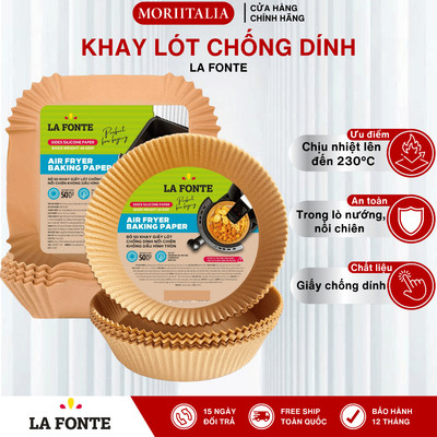 Bộ 50 khay giấy lót chống dính nồi chiên không dầu La Fonte - 004329 / 004350