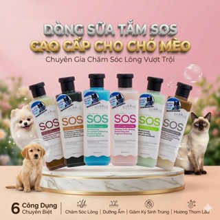 Sữa tắm SOS cho chó mèo 530ml , sữa tắm cho chó Enoug SOS diệt ve rận dưỡng mượt lông 530ml