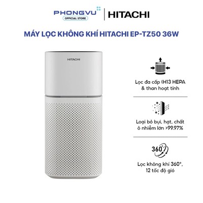 Máy lọc không khí Hitachi EP-TZ50 36W - Lọc H13 HEPA - 48m2 - Điều khiển cảm ứng - Bảo hành 24 tháng