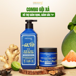 Combo Dầu Gội Kem Xả NAMNUNG Thảo Dược Bồ Kết Giảm Gàu Rụng Giảm Ngứa Giúp Chắc Khỏe Tóc