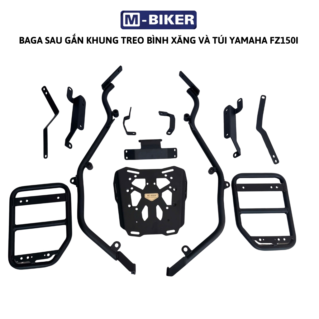 Baga khung túi fz150, baga khung bình xăng fz150, khung gắn bình xăng fz150 chất liệu thép.