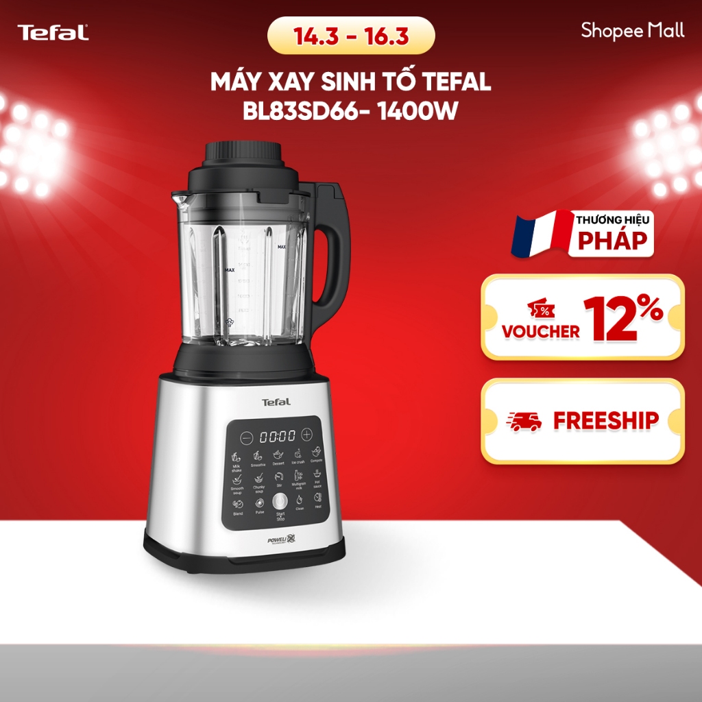 Máy Làm Sữa Hạt, Xay Nấu Đa Năng Tefal - Bl83Sd66 1400W - Xay Sinh Tố