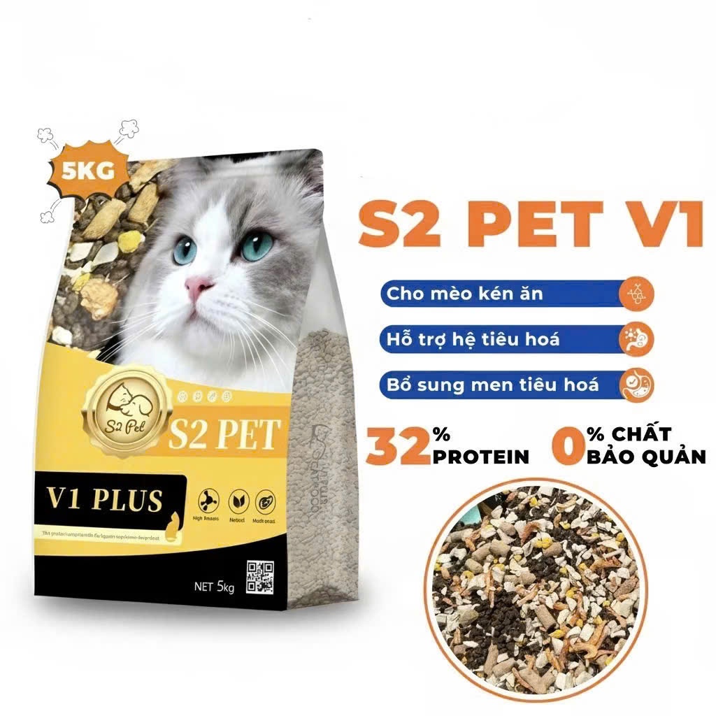 (TÚI CHIA 1Kg) Hạt Siêu Topping Cho Mèo S2 Pet - thức ăn hạt khô cho mèo S2 Pet