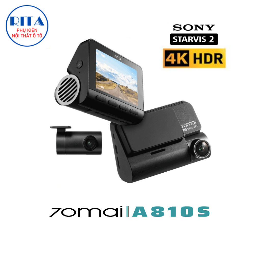 Camera hành trình 70Mai A810S 4K HDR - Bản Quốc Tế - Hàng Chính Hãng 70Mai Vietnam - Bảo Hành 1 Năm