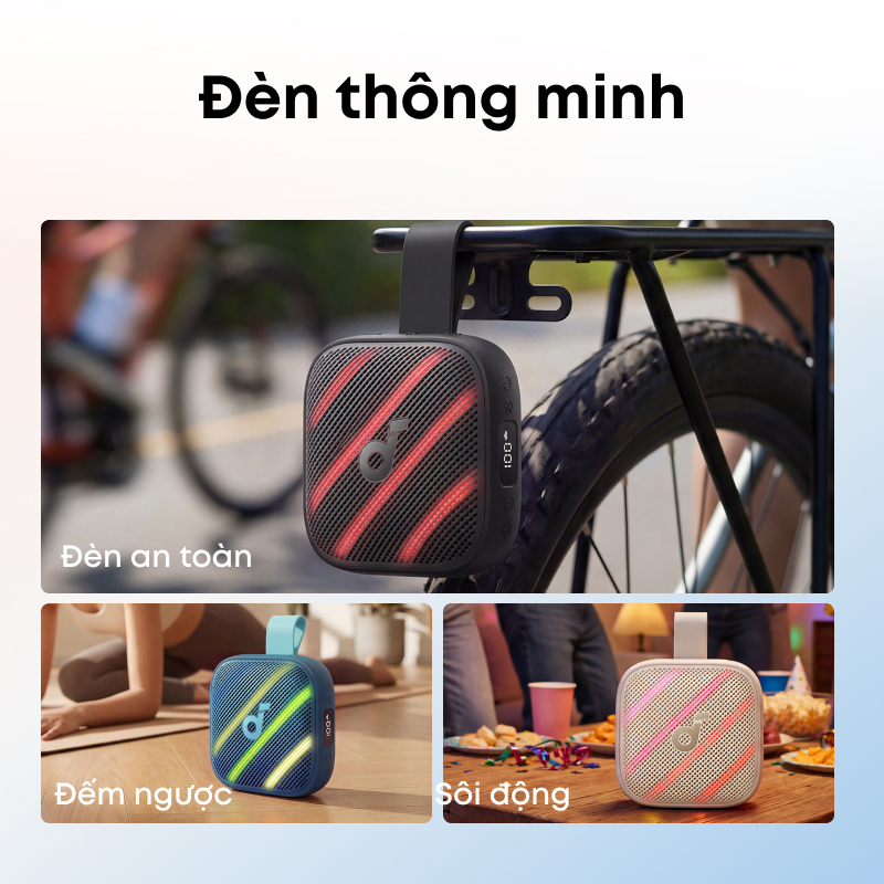 Loa bluetooth soundcore Boom Go 3i – Bass mạnh 15W, pin lâu 40H, chống nước và bụi IP68 | BigBuy360 - bigbuy360.vn