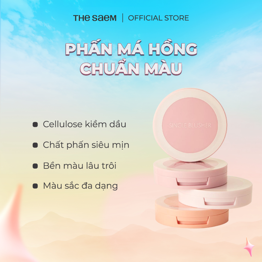 [THE SAEM] Phấn má hồng mềm mịn lâu trôi THE SAEM Saemmul Single Blusher (5g)