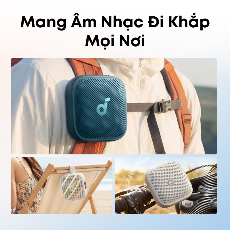 Loa bluetooth soundcore Boom Go 3i – Bass mạnh 15W, pin lâu 40H, chống nước và bụi IP68 | BigBuy360 - bigbuy360.vn