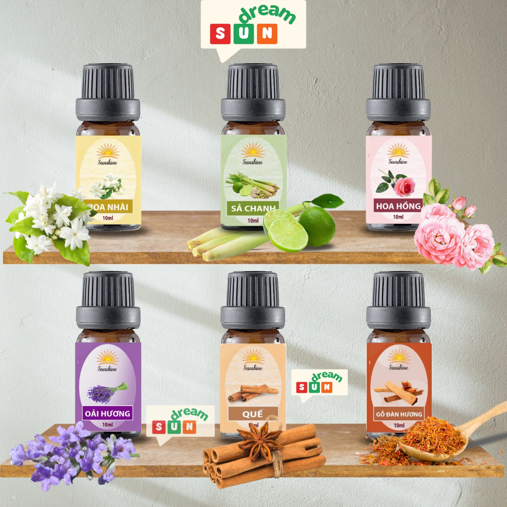 Tinh Dầu Thơm Phòng Nguyên Chất SunShine 10ml Dùng Cho Máy Xông Tinh Dầu Giúp Khử Mùi Phòng Và Tỏa Hương Thơm Mát