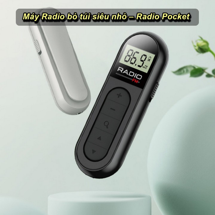 Máy Radio Pocket Mini Bỏ Túi Đài FM , Màn Hình LCD , Thu Sóng Ổn Định - Home Decor Furniture