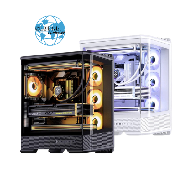 Vỏ case JONSBO D400 (Mid Tower/ ATX/ Màu đen | trắng)