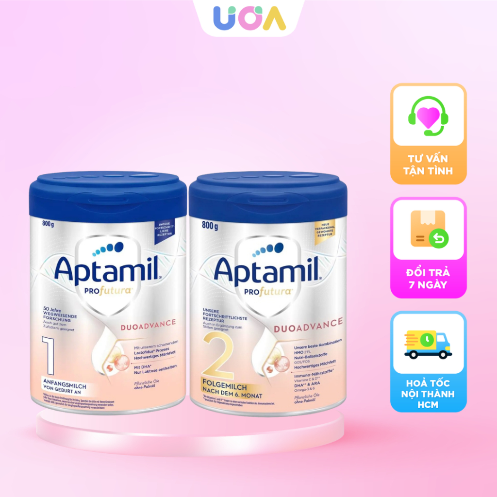 Sữa công thức Aptamil Profutura Đức số 1/2 cho bé