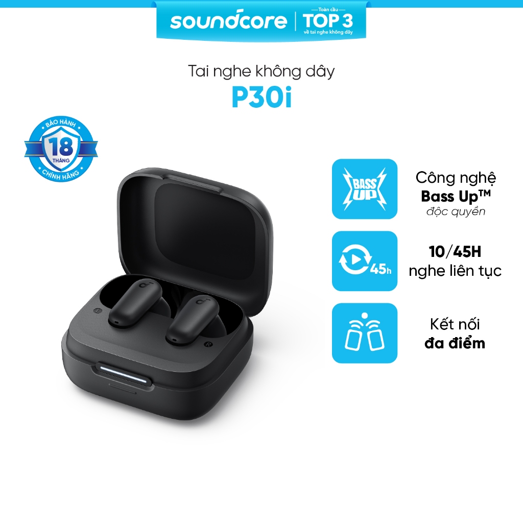 Tai nghe bluetooth soundcore R50i NC (P30i) chống ồn ANC | Chống nước và bụi IP54 |40 giờ phát nhạc |Tích hợp phiên dịch | BigBuy360 - bigbuy360.vn