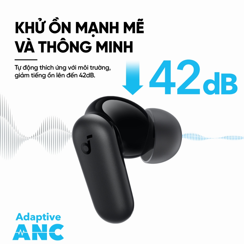 Tai nghe bluetooth soundcore R50i NC (P30i) chống ồn ANC | Chống nước và bụi IP54 |40 giờ phát nhạc |Tích hợp phiên dịch | BigBuy360 - bigbuy360.vn