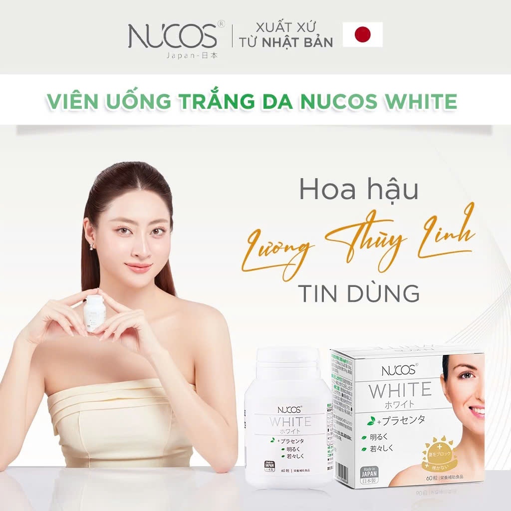 TPBVSK Viên Uống Trắng Da Nucos White Hỗ Trợ Mờ Thâm Nám Sáng Da Chống Nắng [Hộpx60 viên]