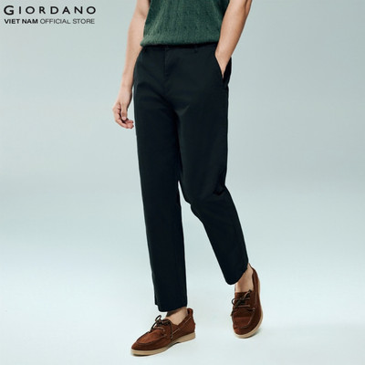 [Online Exclusive] GIORDANO Quần Lửng Khaki Nam Dài Trên Mắt Cá Chân 01126348