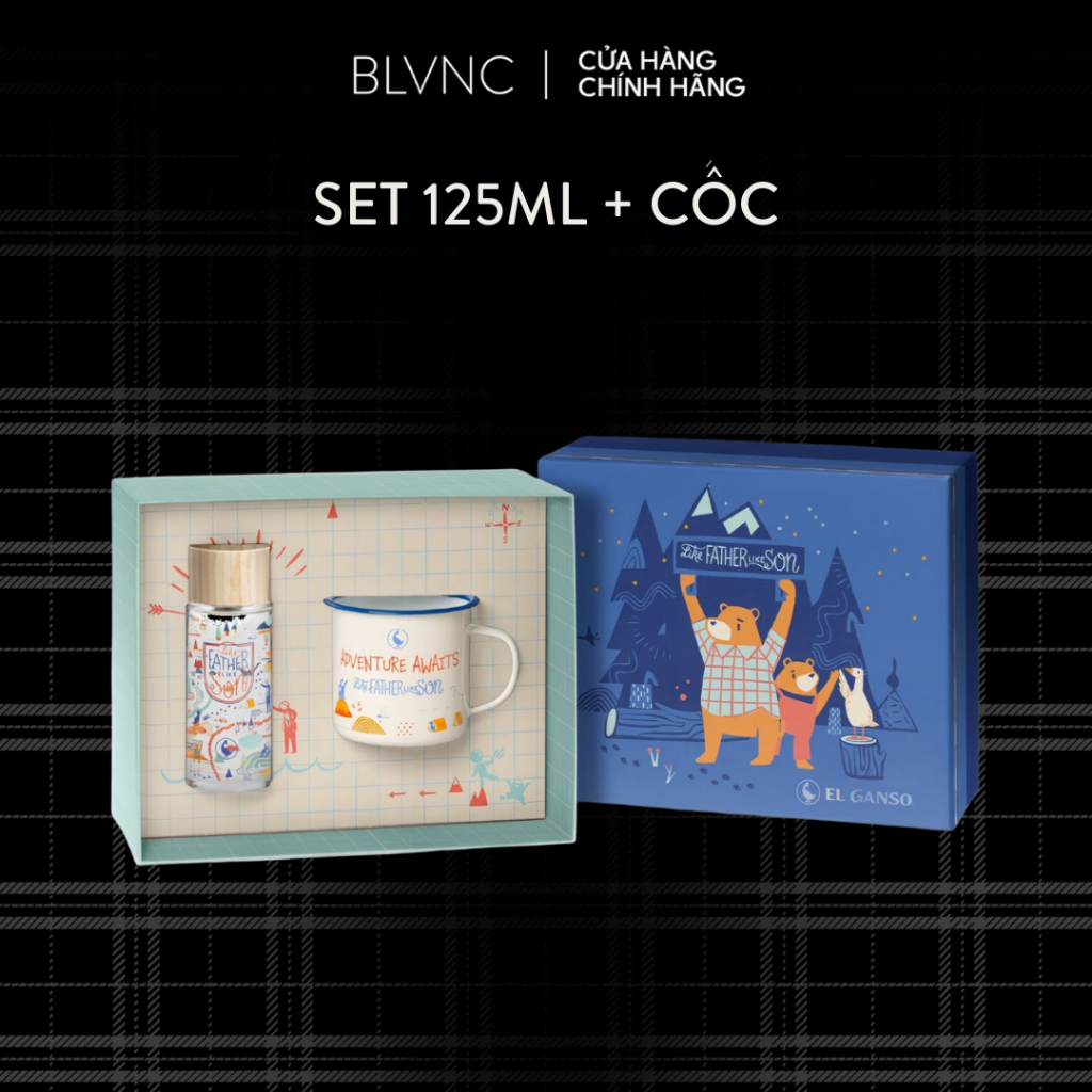 [BLANC] SET Nước hoa nam El Ganso Like Father Like Son EDT 125ml + Cốc nước
